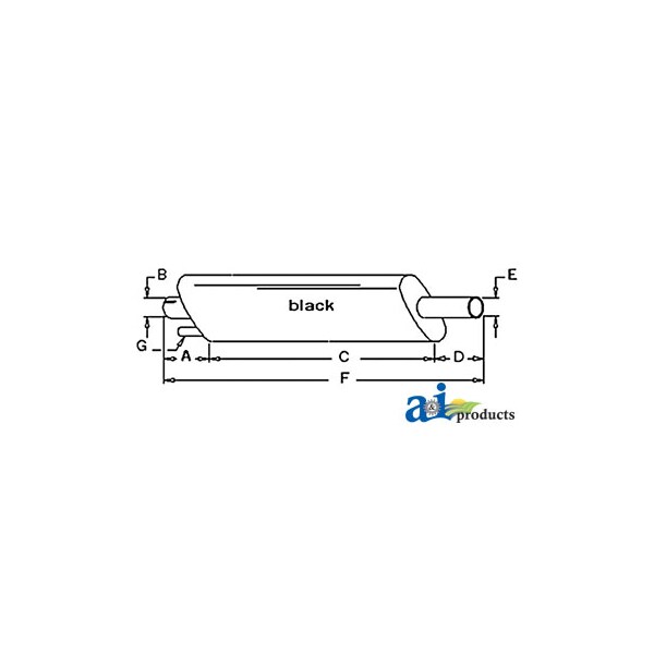 Muffler 52" x12" x6"